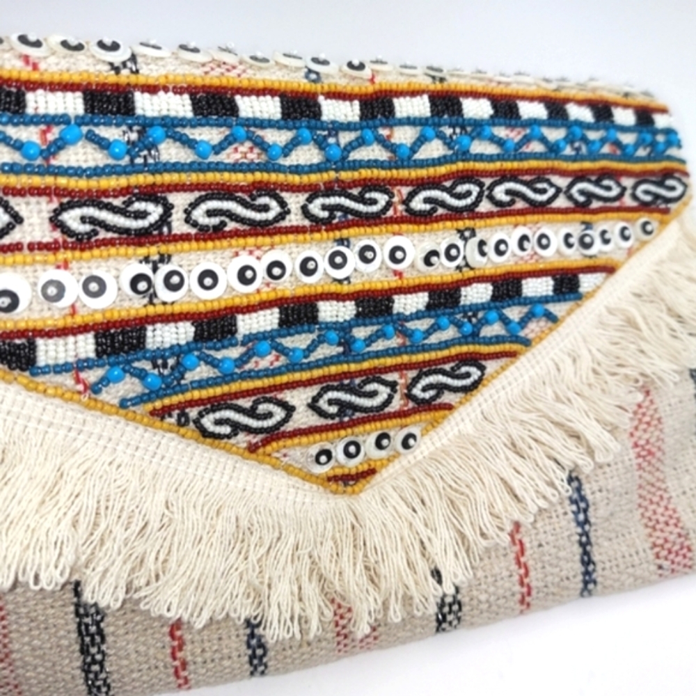 Roller Rabbit Beaded Envelope Clutch - Picture 2 of 16